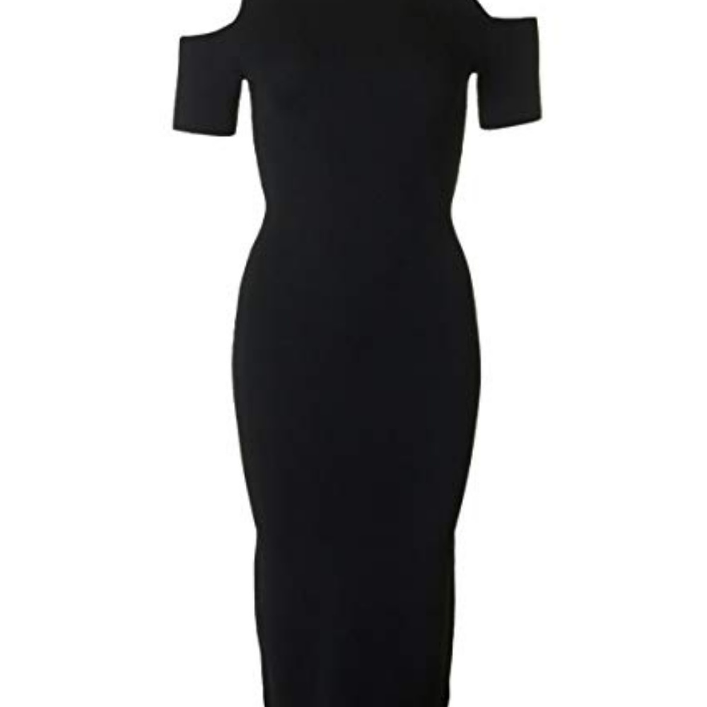 Michael Kors Cold Shoulder Black Dress
